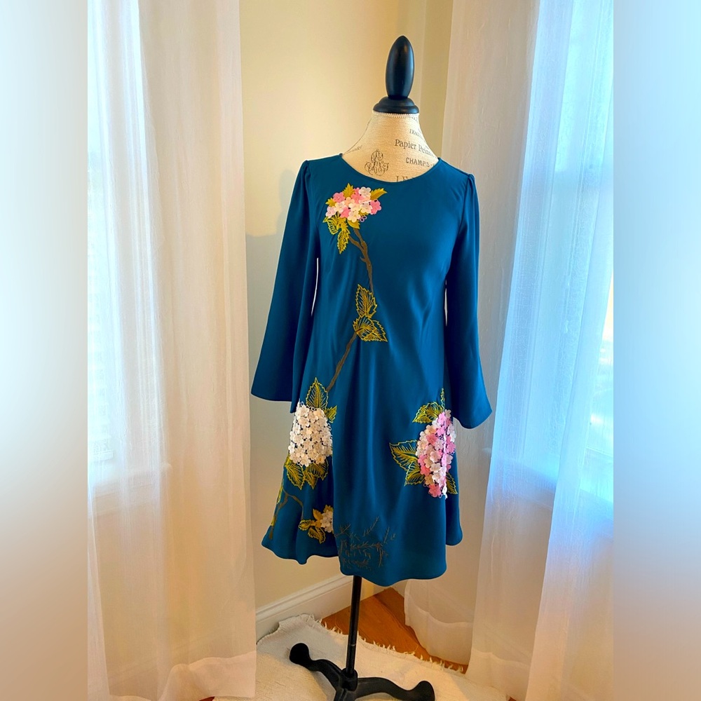 Varun Bahl navy dress with flower application